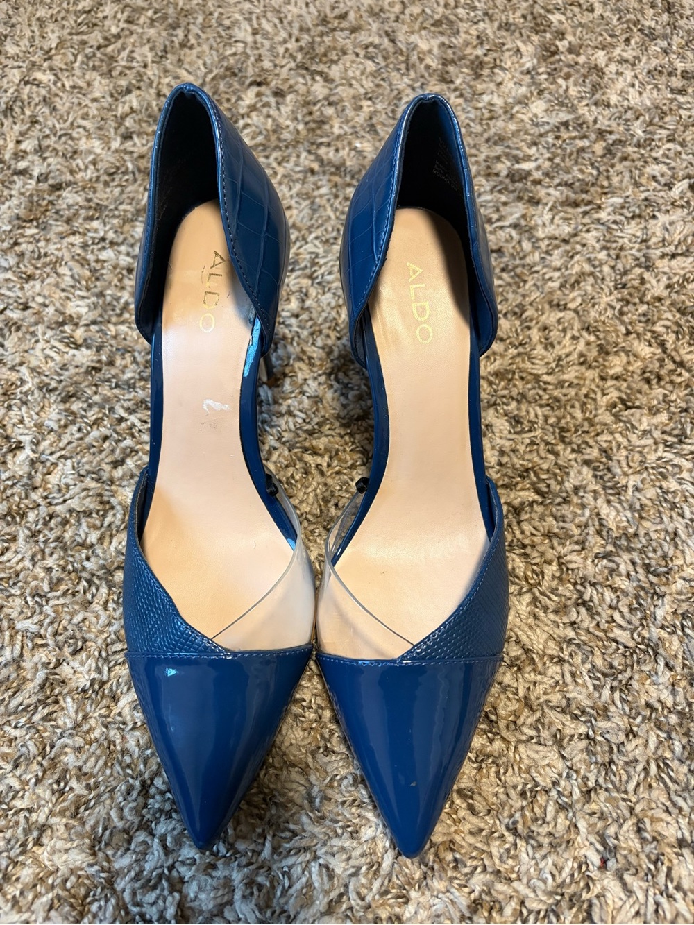 ALDO D'Orsay Pointed-Toe Pump in Navy Blue